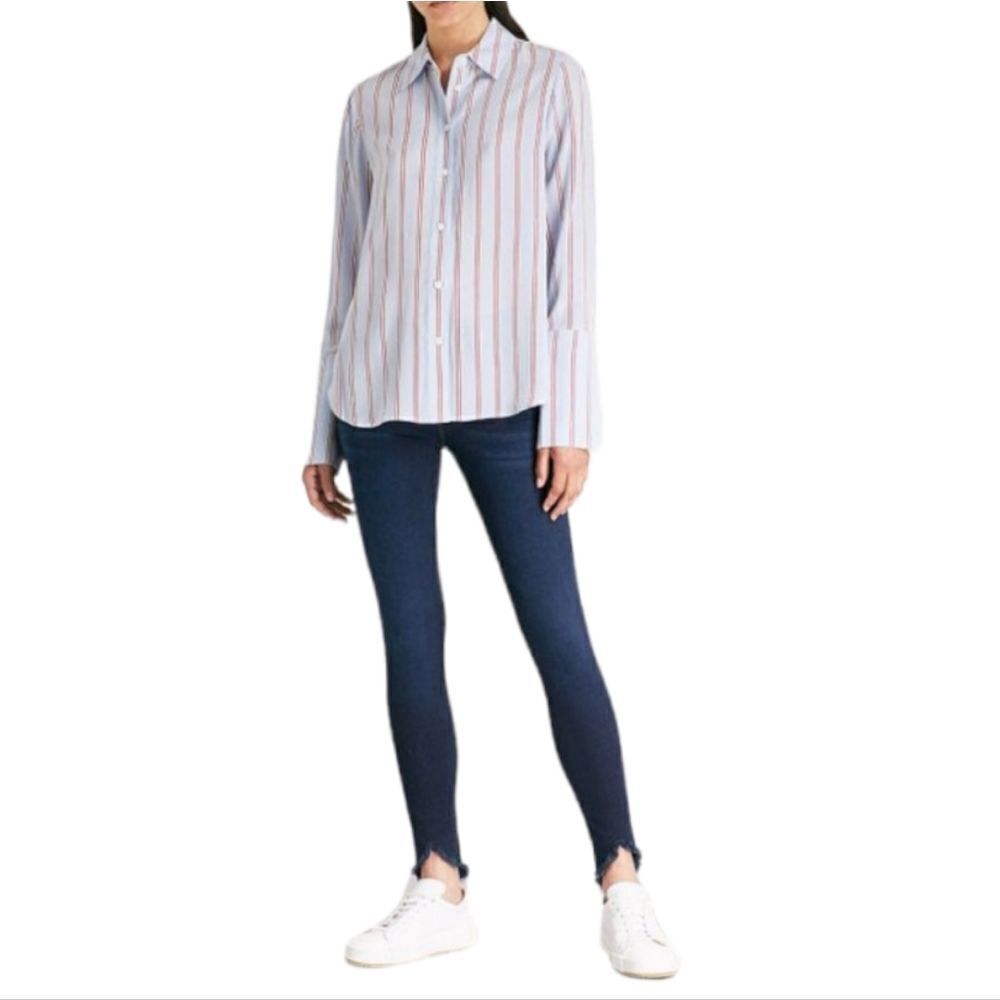 FRAME jeans Le Skinny De Jeanne‎ sharkbite raw hem longstreet denim 26